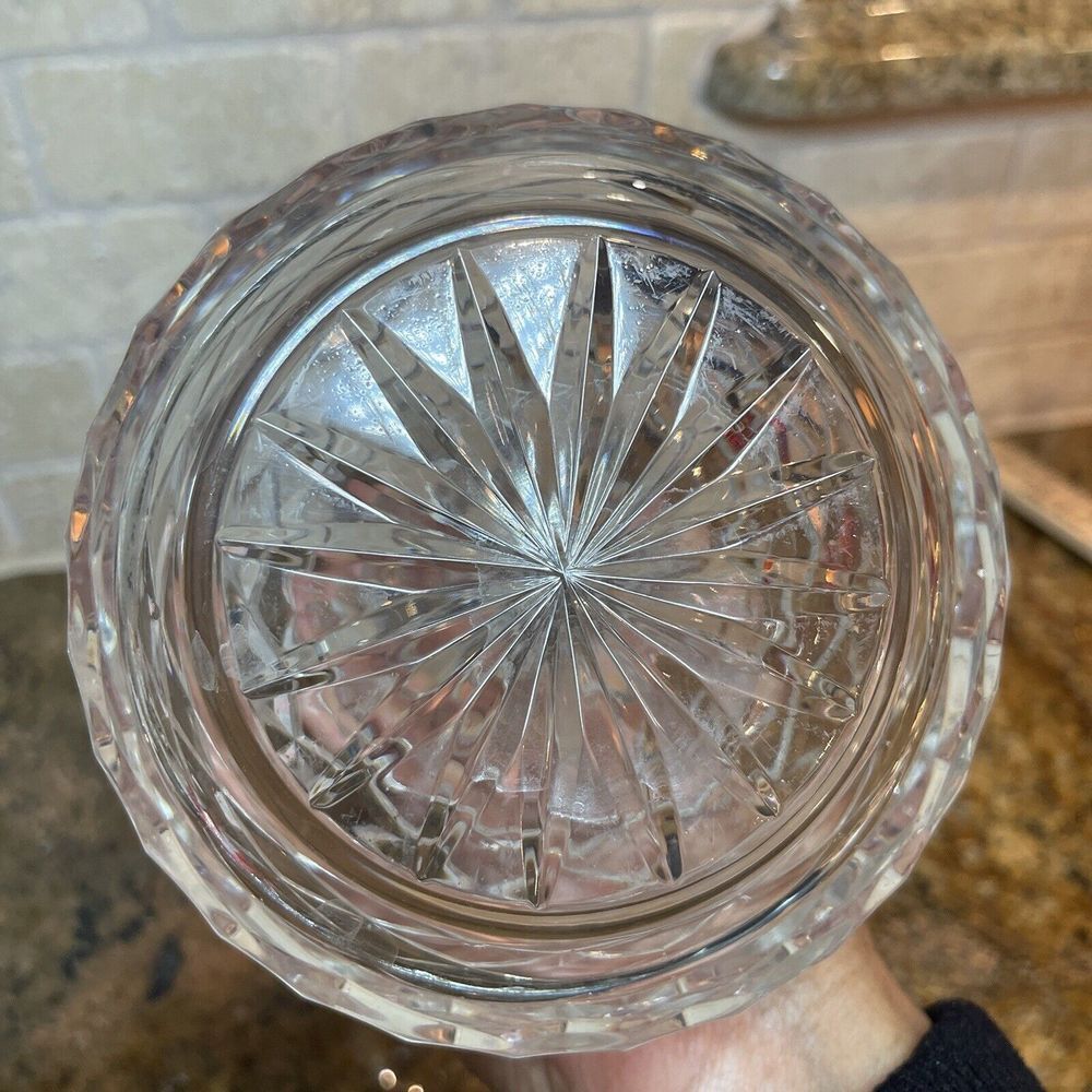 Drink Pitcher American Brilliant Period Cut Crystal Glass‎ 9 Inch Tall Geometric - Picture 7 of 7